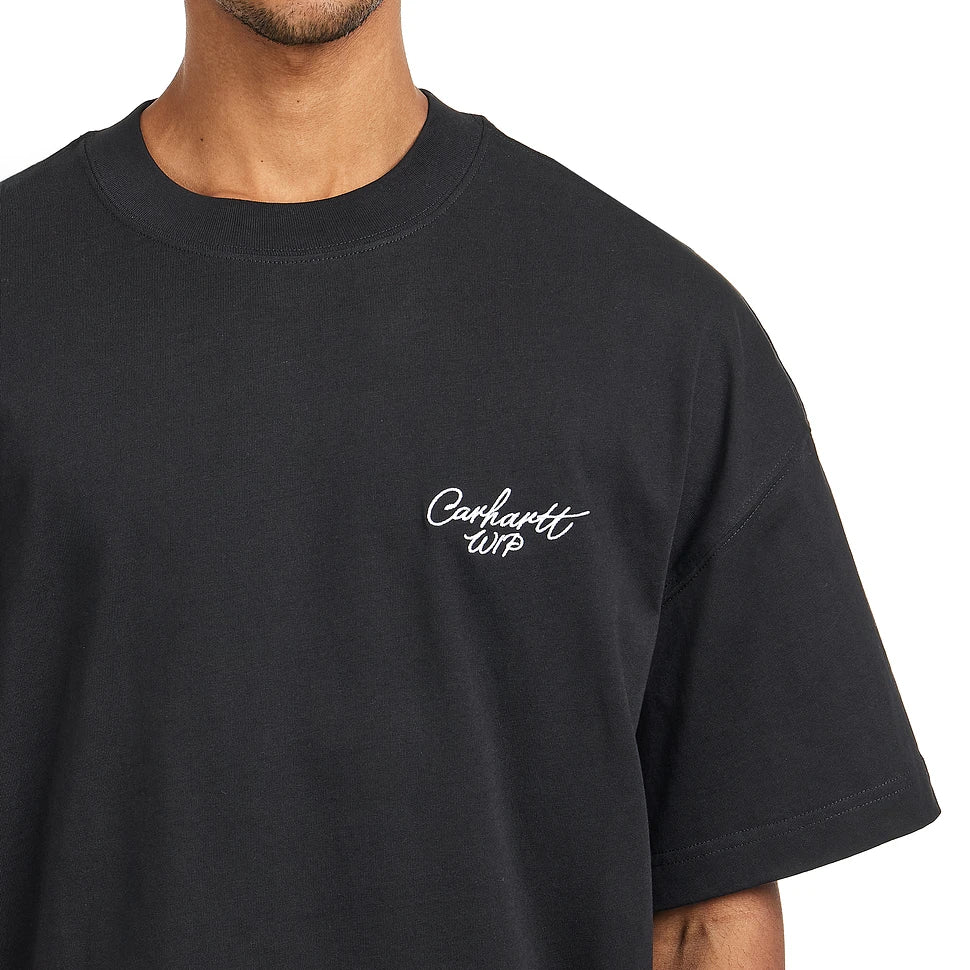 Carhartt WIP S/S Signature Script T-Shirt Black White