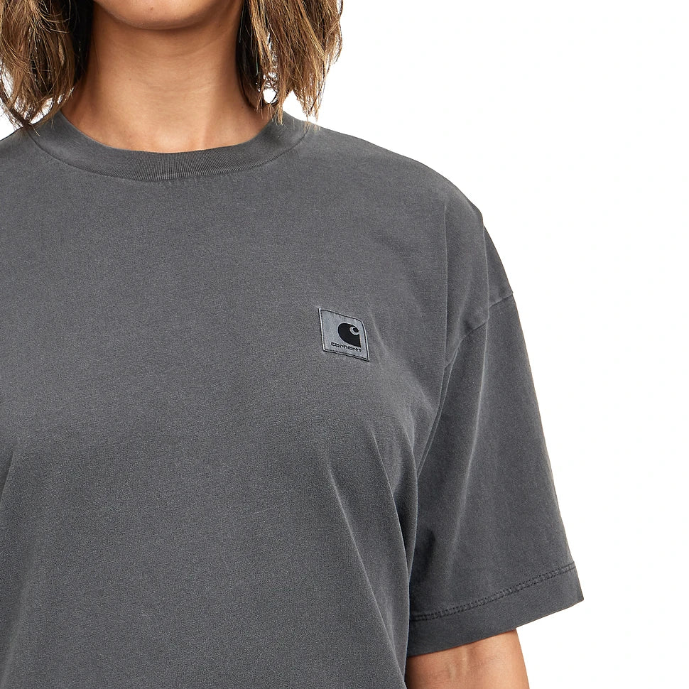 Carhartt WIP Women's S/S Nelson T-Shirt Graphite Black Garment Dyed