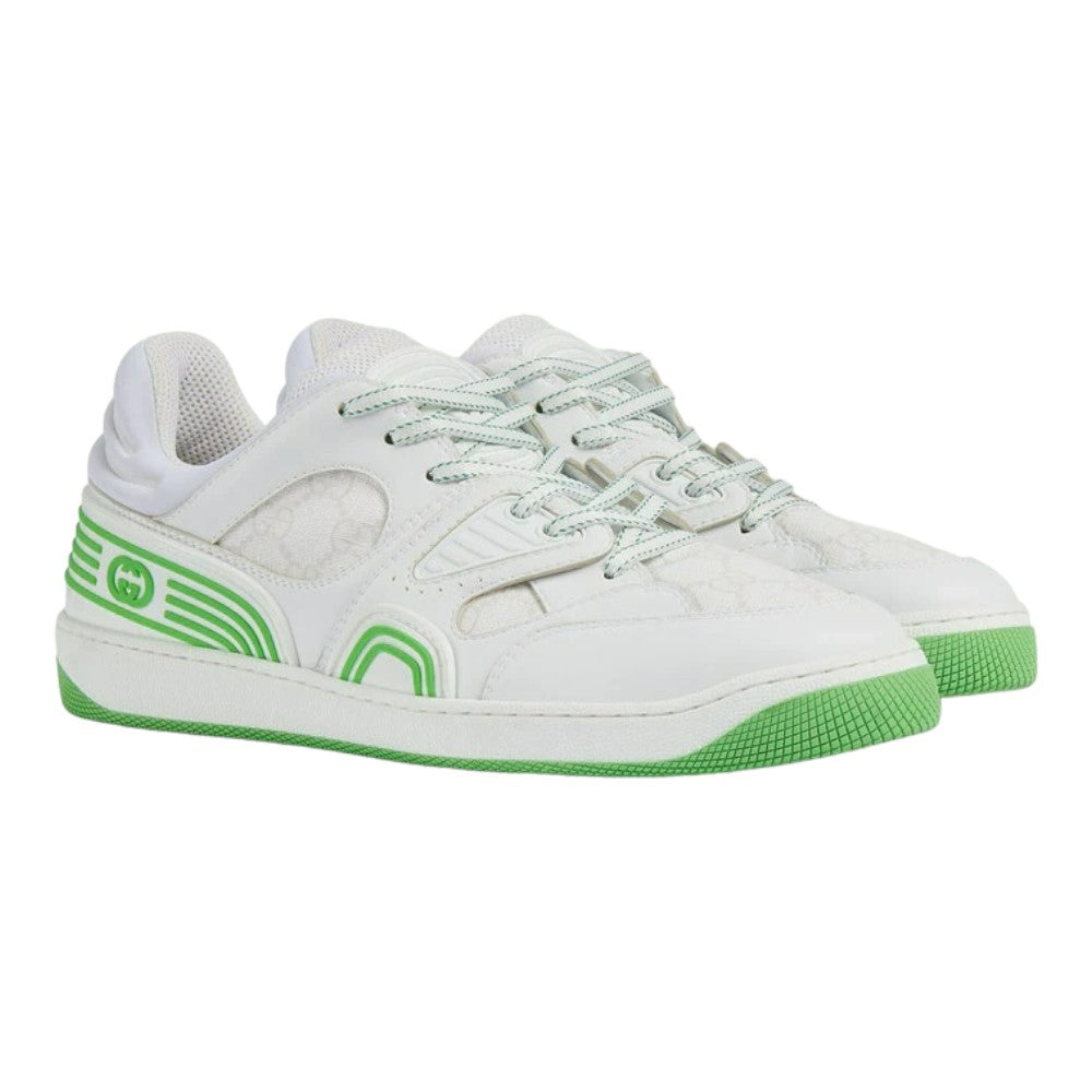 Gucci Basket Low White Demetra Green W