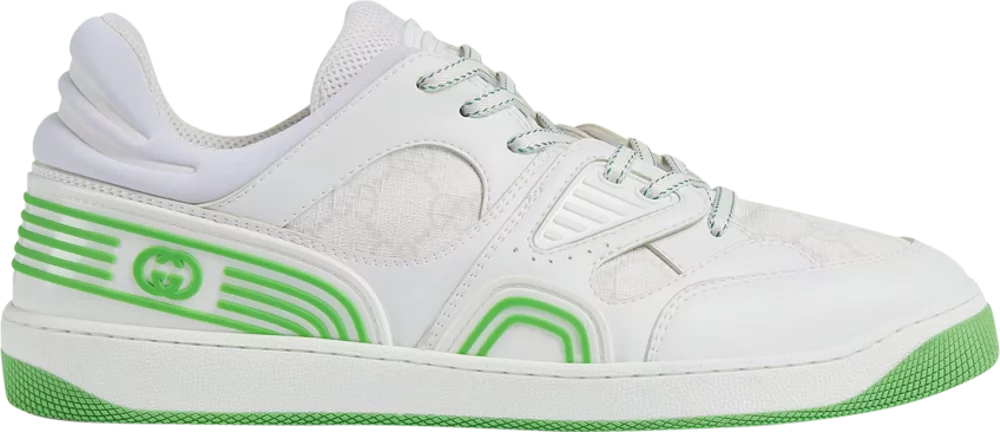 Gucci Basket Low White Demetra Green W