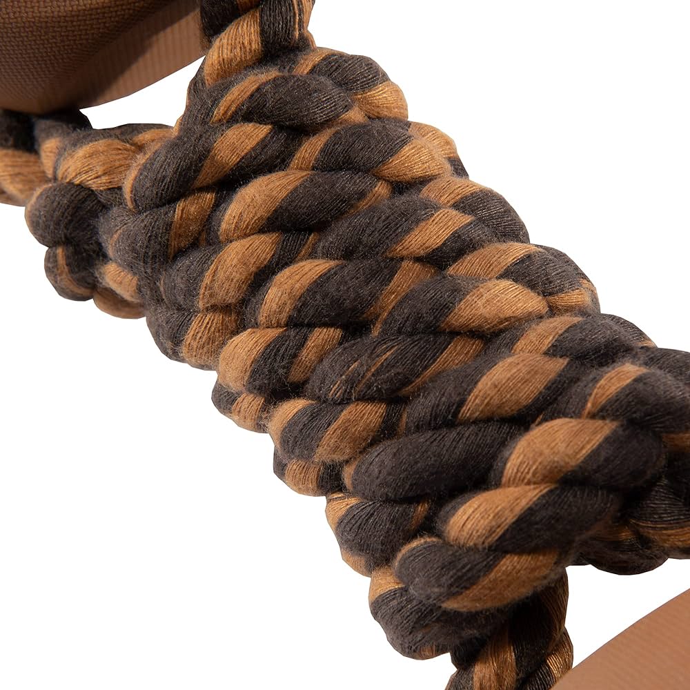 Carhartt Pet Toy Rubber Ball Dog Rope PullBrown Dark Brown