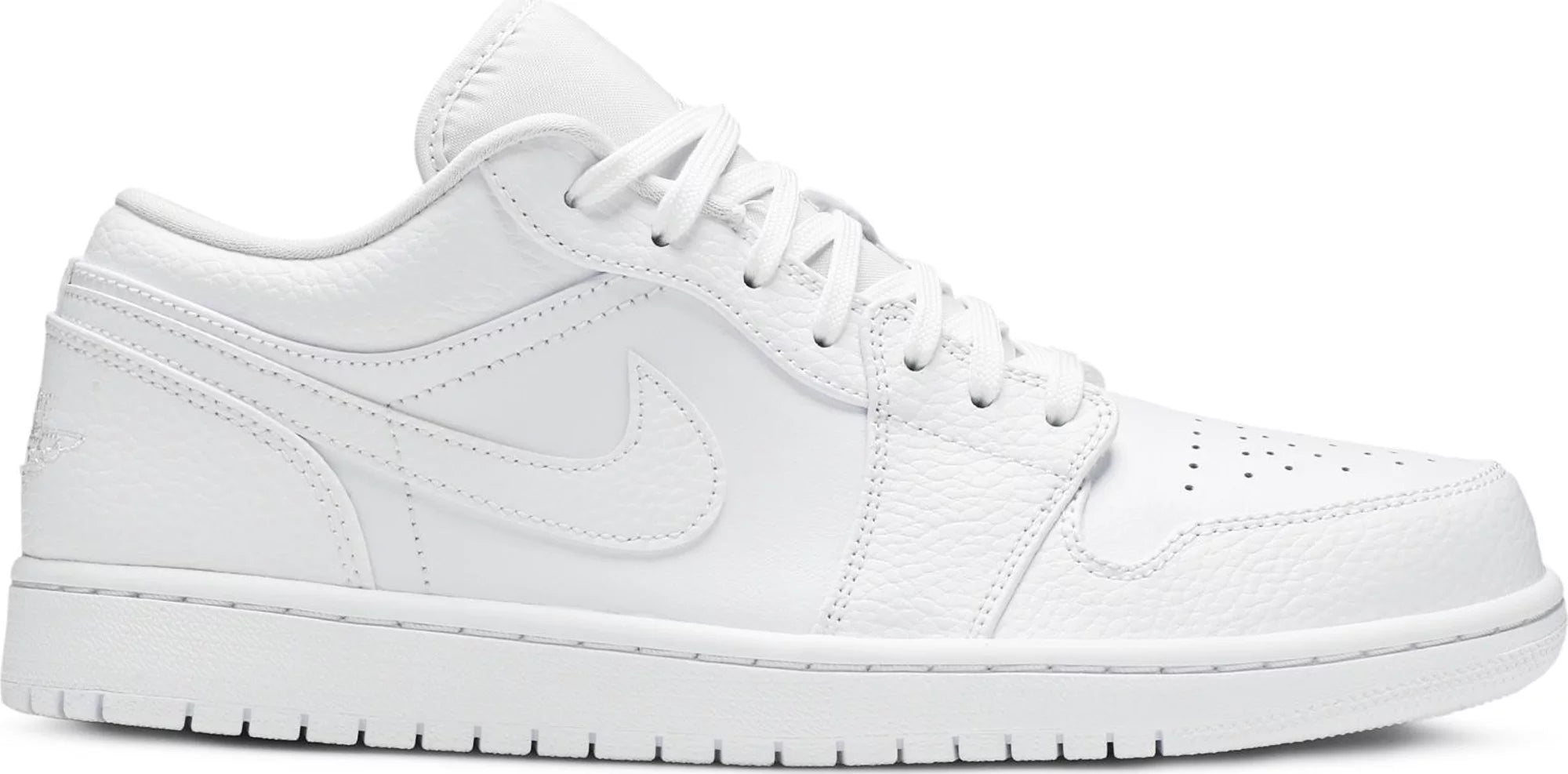 Air Jordan 1 Low Triple White Tumbled Leather