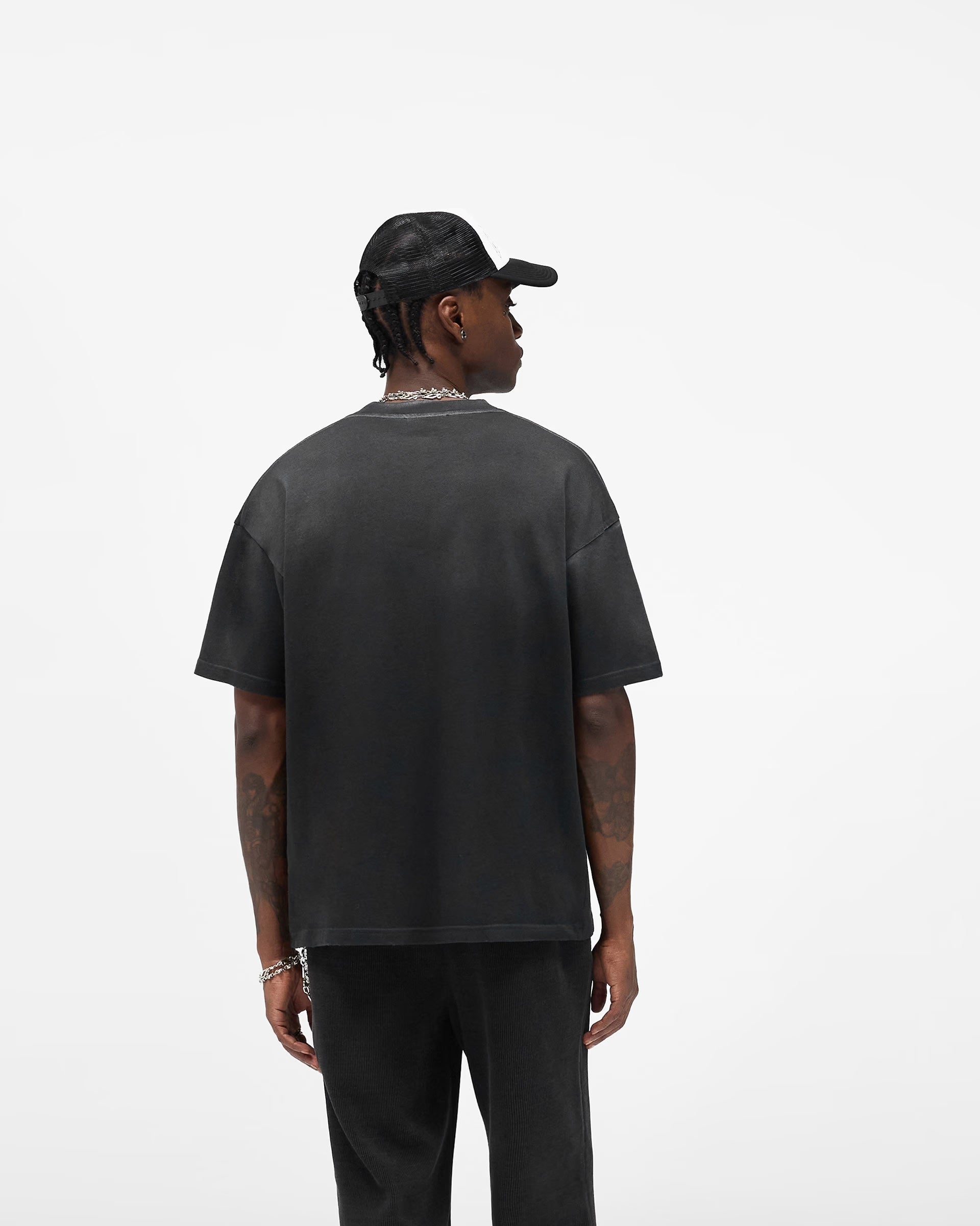 Represent Legacy Crest Longsleeve T-Shirt Stained Black