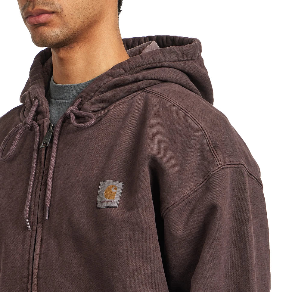 Carhartt WIP Hooded Vista Zip Jacket Palisander Garment Dyed