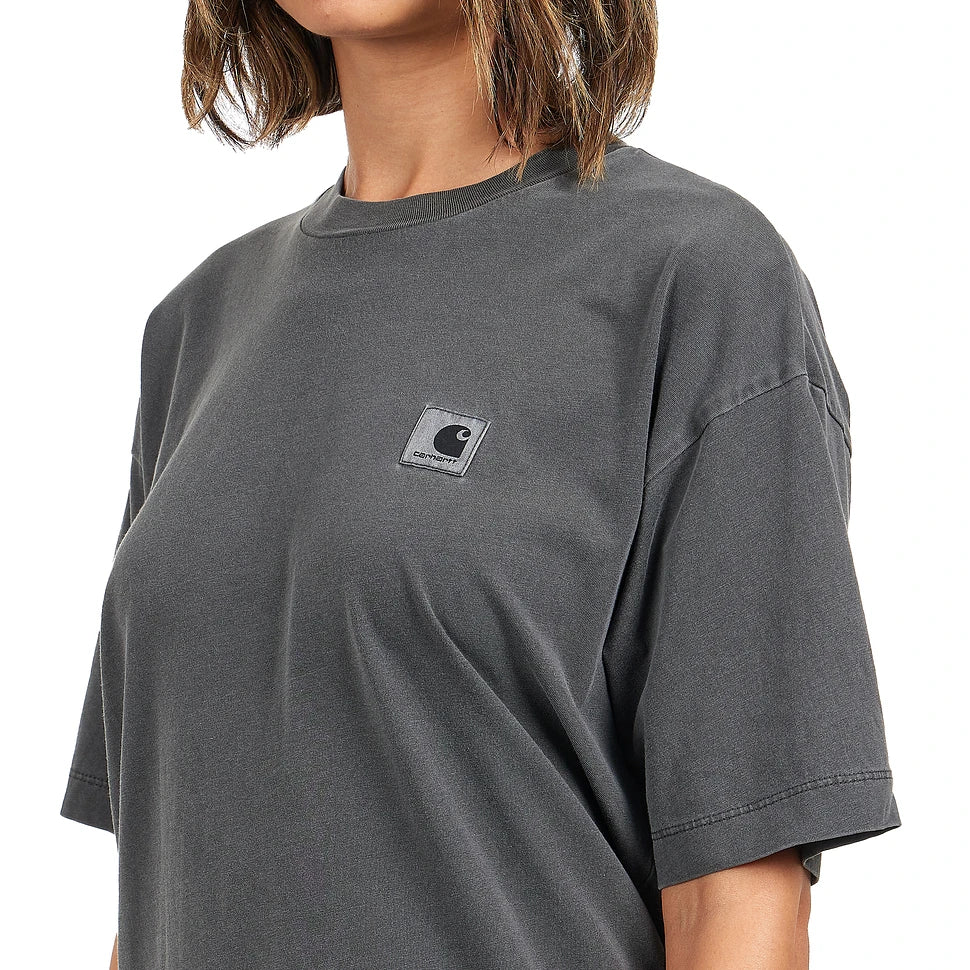 Carhartt WIP Women's S/S Nelson T-Shirt Graphite Black Garment Dyed