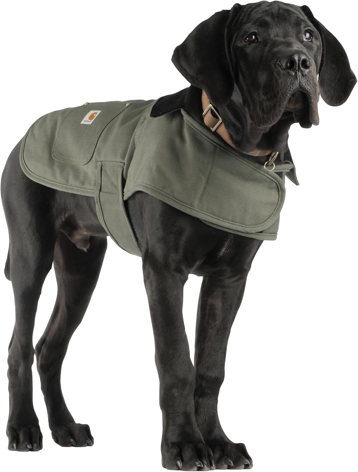 Carhartt Pet Firm Duck Insulated Dog Chore Coat Jacket Army Green