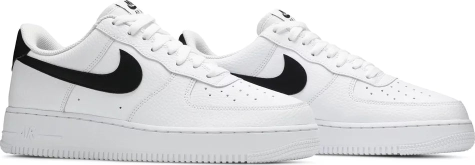 Nike Air Force 1 Low '07 White Black Pebbled Leather