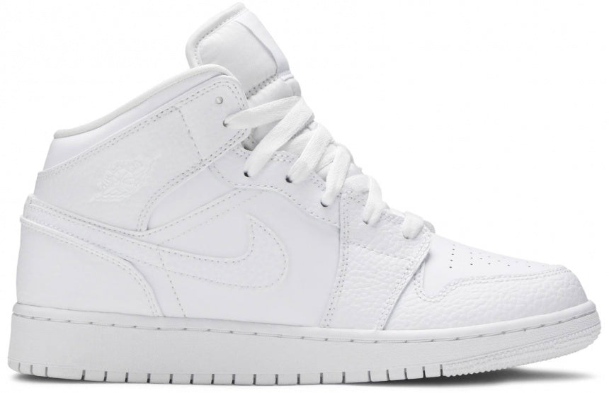 Air Jordan 1 Mid Triple White (GS)