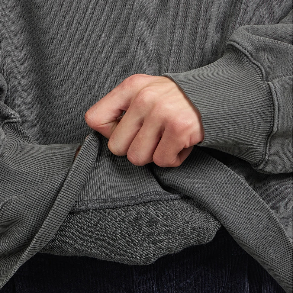 Carhartt WIP Benton Sweatshirt Graphite Garment Dyed