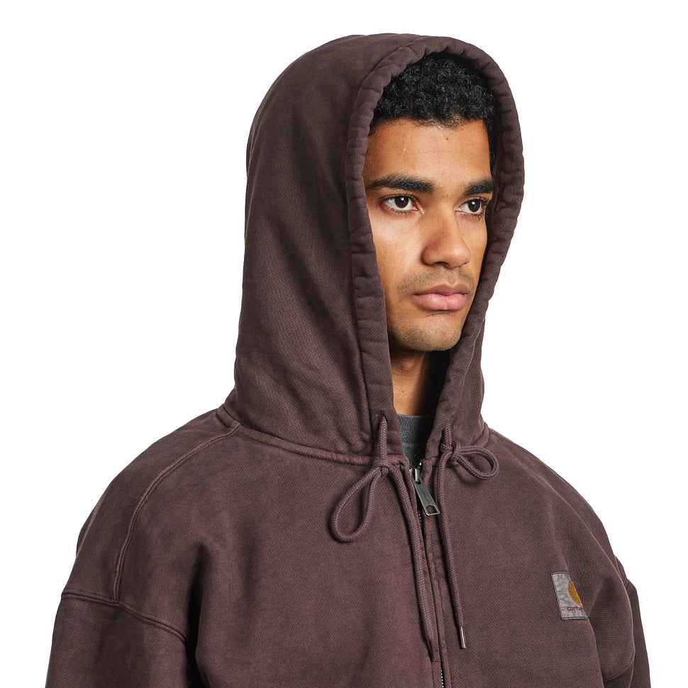 Carhartt WIP Hooded Vista Zip Jacket Palisander Garment Dyed