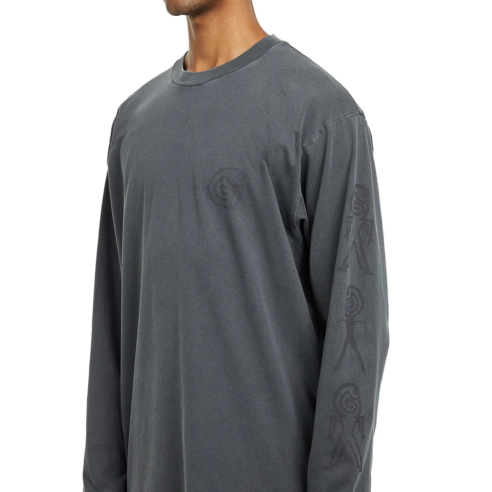 Carhartt WIP Terrestrial Longsleeve T-Shirt Black Graphite Pigment Dyed