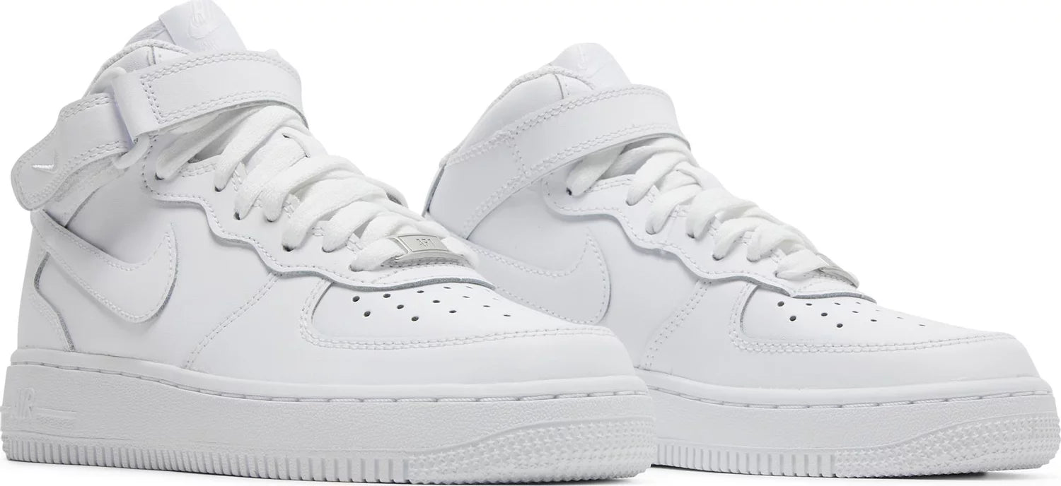 Nike Air Force 1 Mid LE GS 'Triple White'