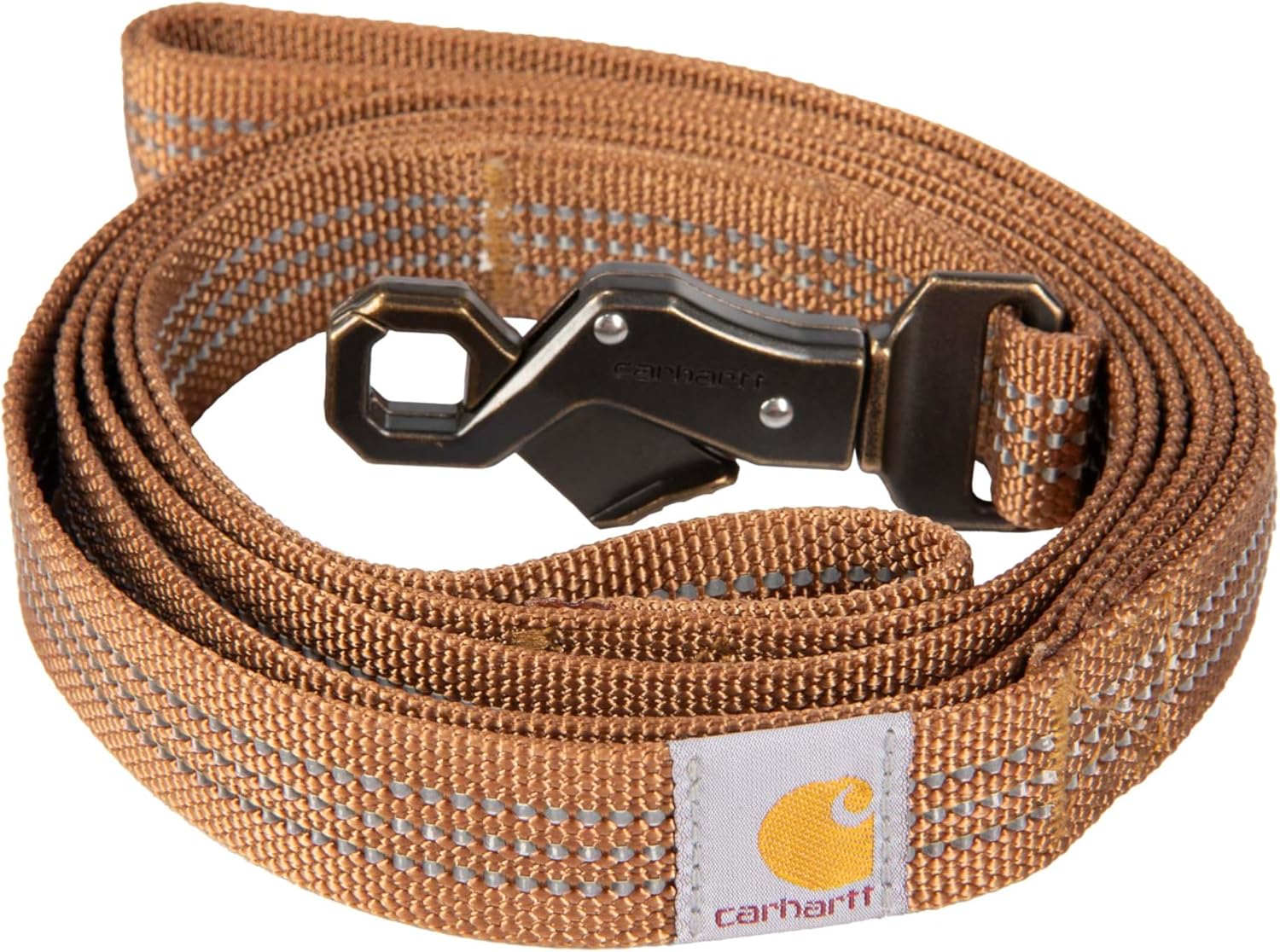 Carhartt Dual Handle Dog Leash Metal Trigger Claw Clasp Brown