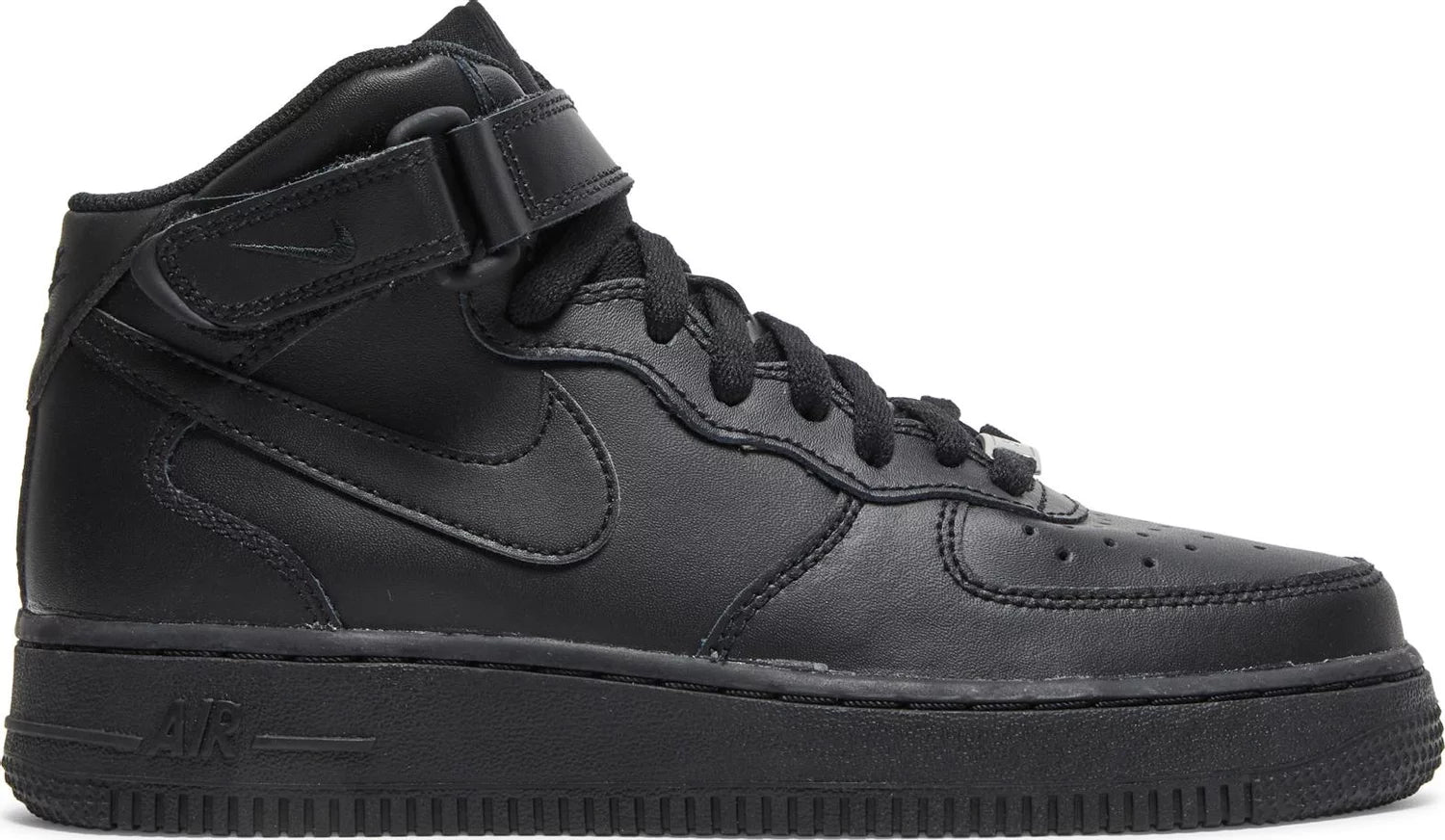 Nike Air Force 1 Mid LE GS 'Triple Black'