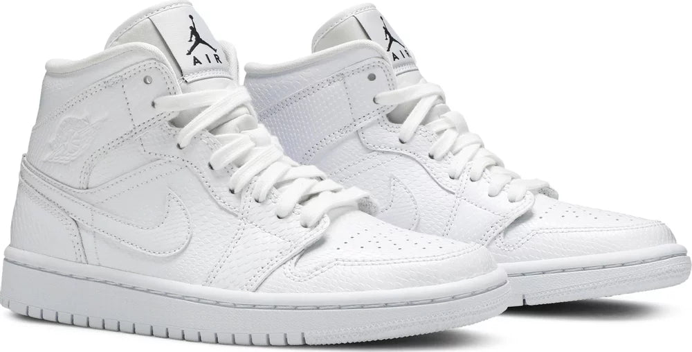 Air Jordan 1 Mid White Snakeskin W