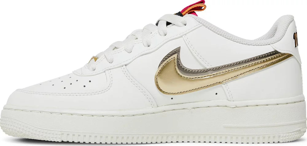 Nike Air Force 1 LV8 Double Swoosh Silver Gold GS