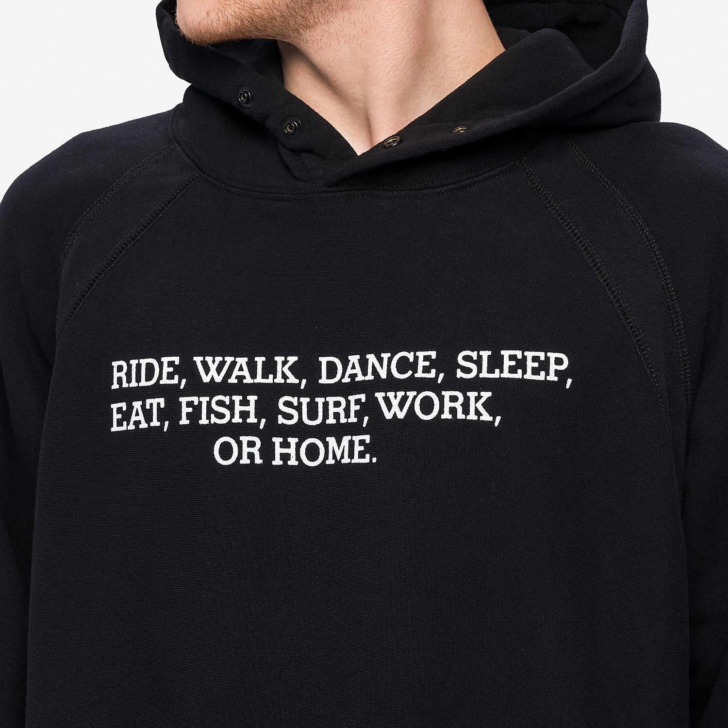 Engineered Garments Ride Raglan Hoodie Black