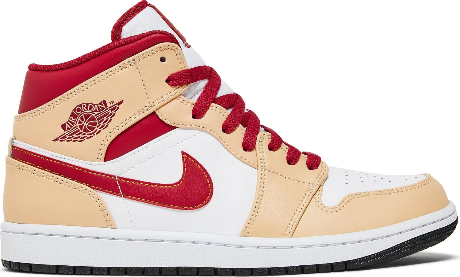 Air Jordan 1 Mid Beige White Red