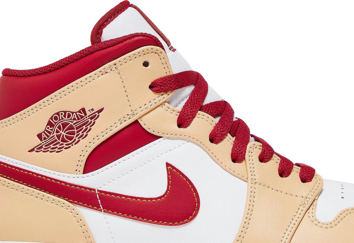 Air Jordan 1 Mid Beige White Red