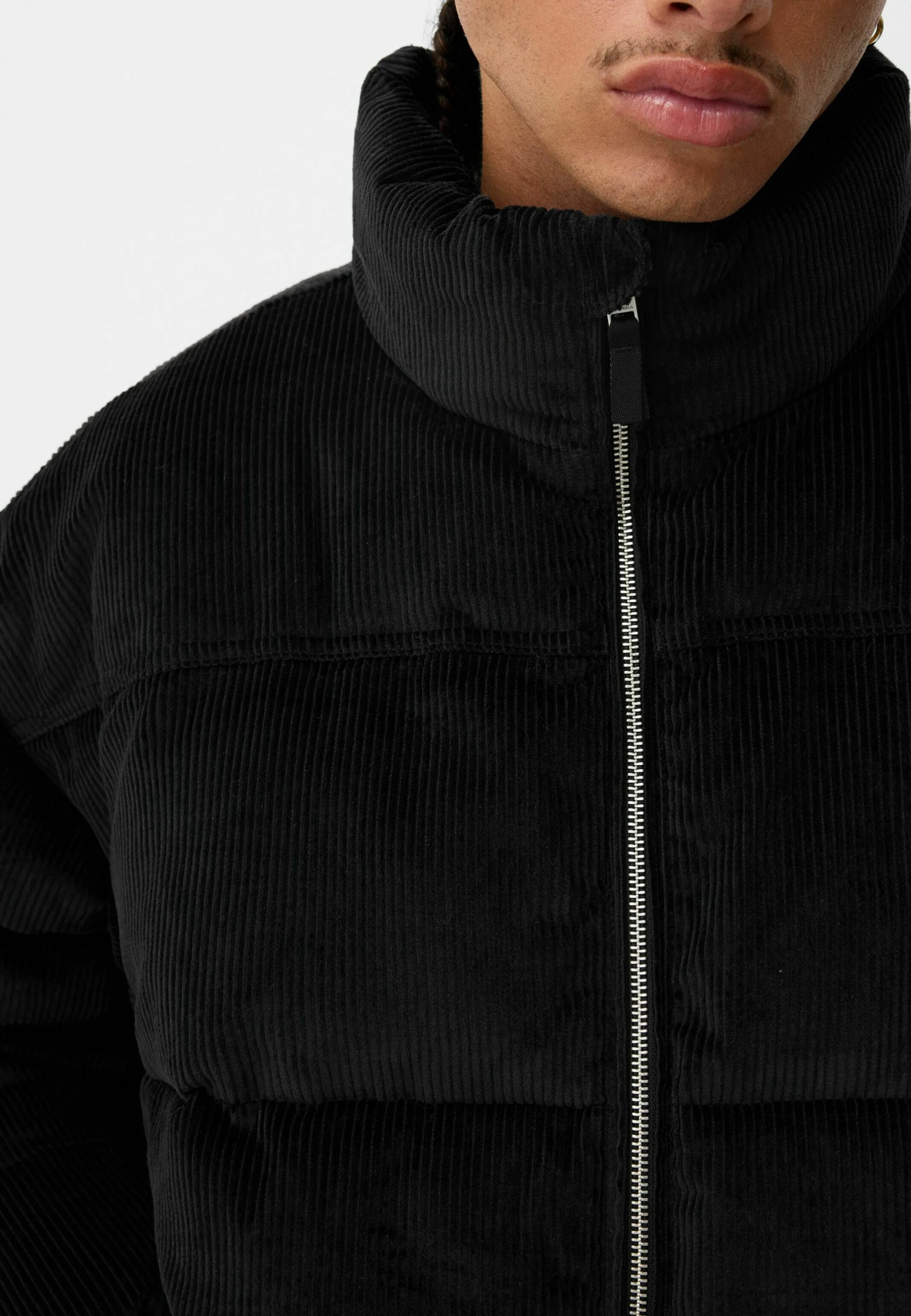 Bershka Winter Jacket Black