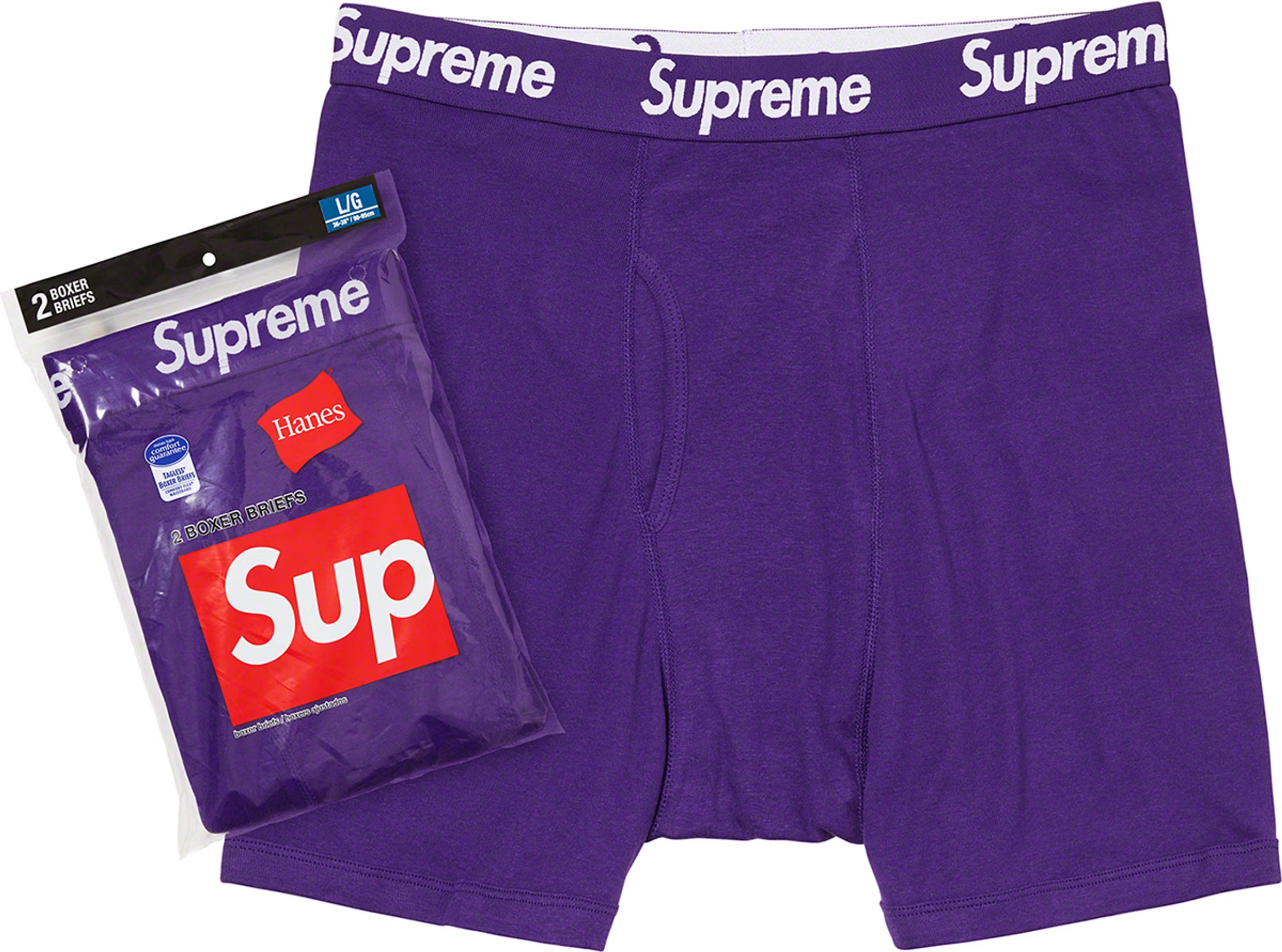 Supreme/Hanes Boxer Briefs Purple