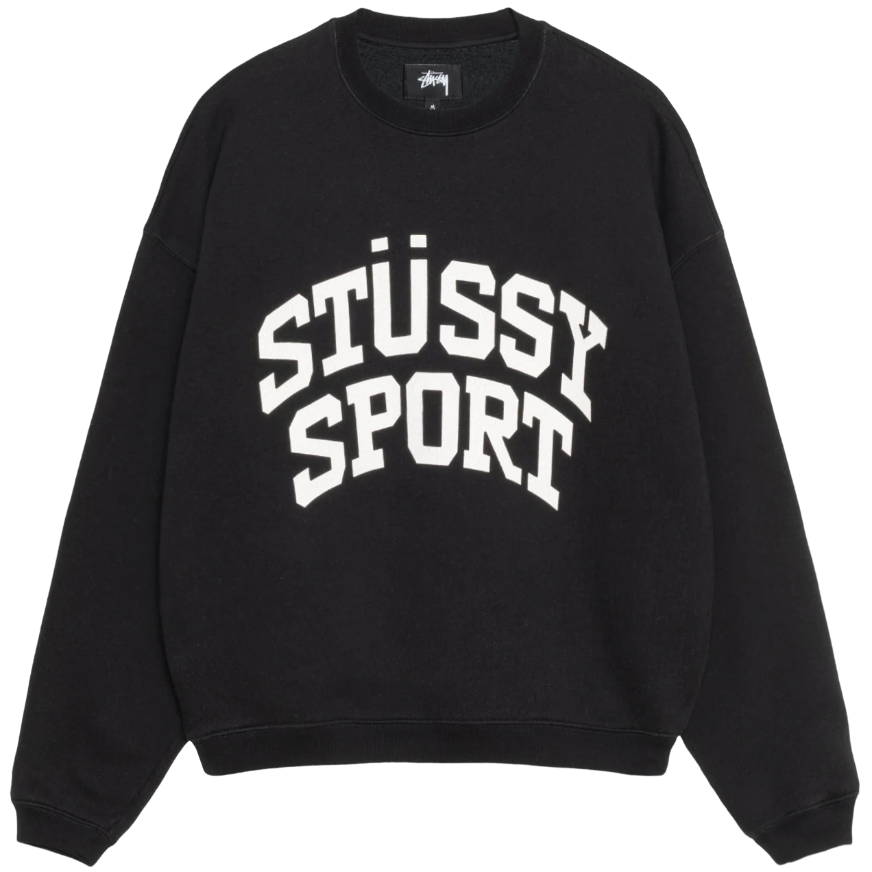 Stussy Big Crackle Sport Crew Washed Black