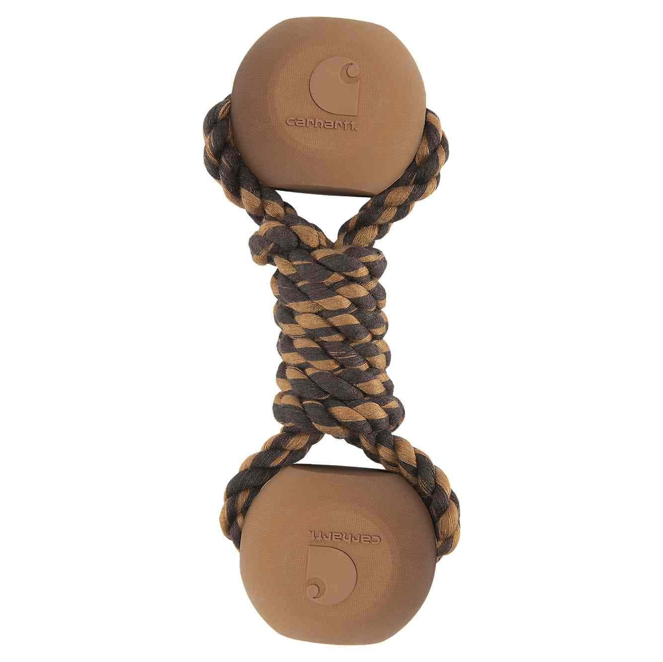 Carhartt Pet Toy Rubber Ball Dog Rope PullBrown Dark Brown