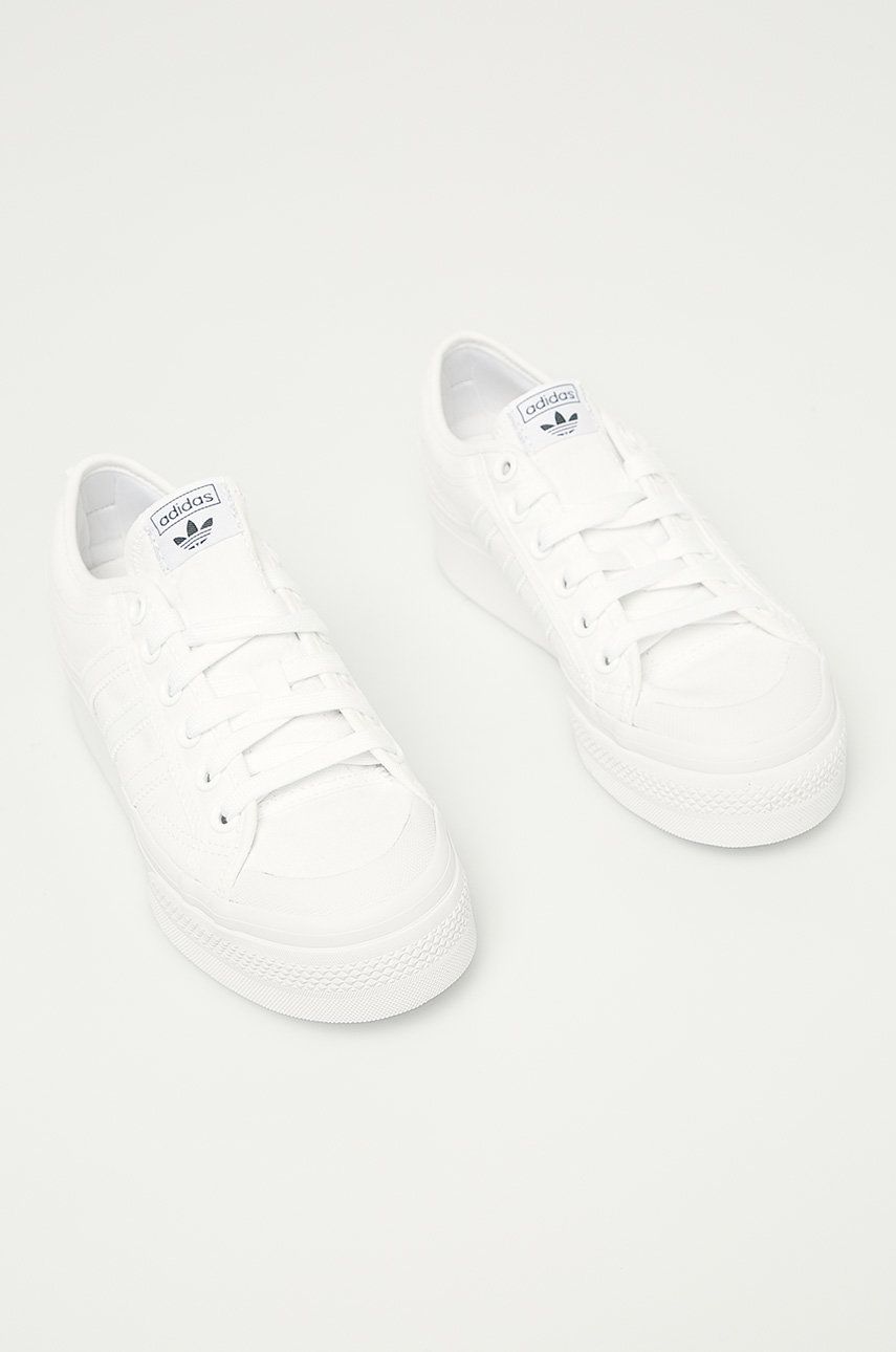 Adidas Nizza Platform Triple White