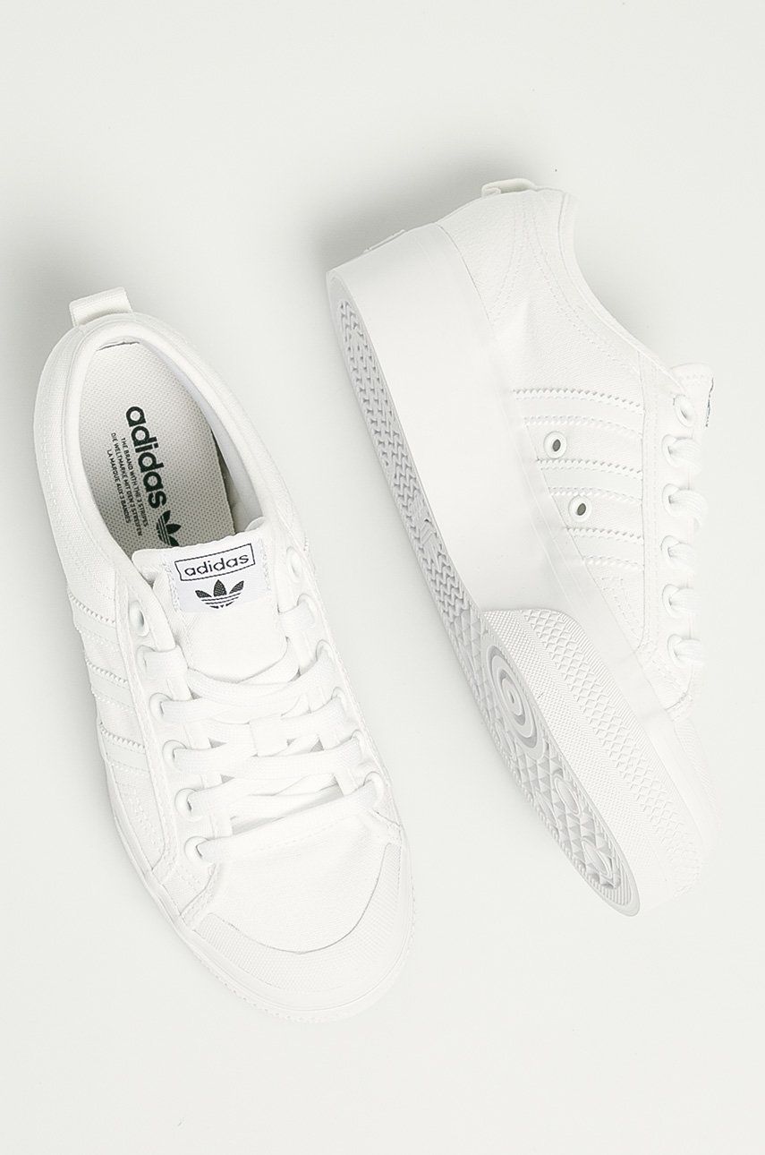 Adidas Nizza Platform Triple White