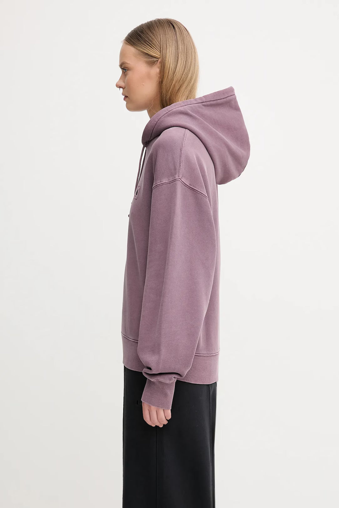 Carhartt WIP Women's Nelson Hoodie Phlox Pink Garment Dyed