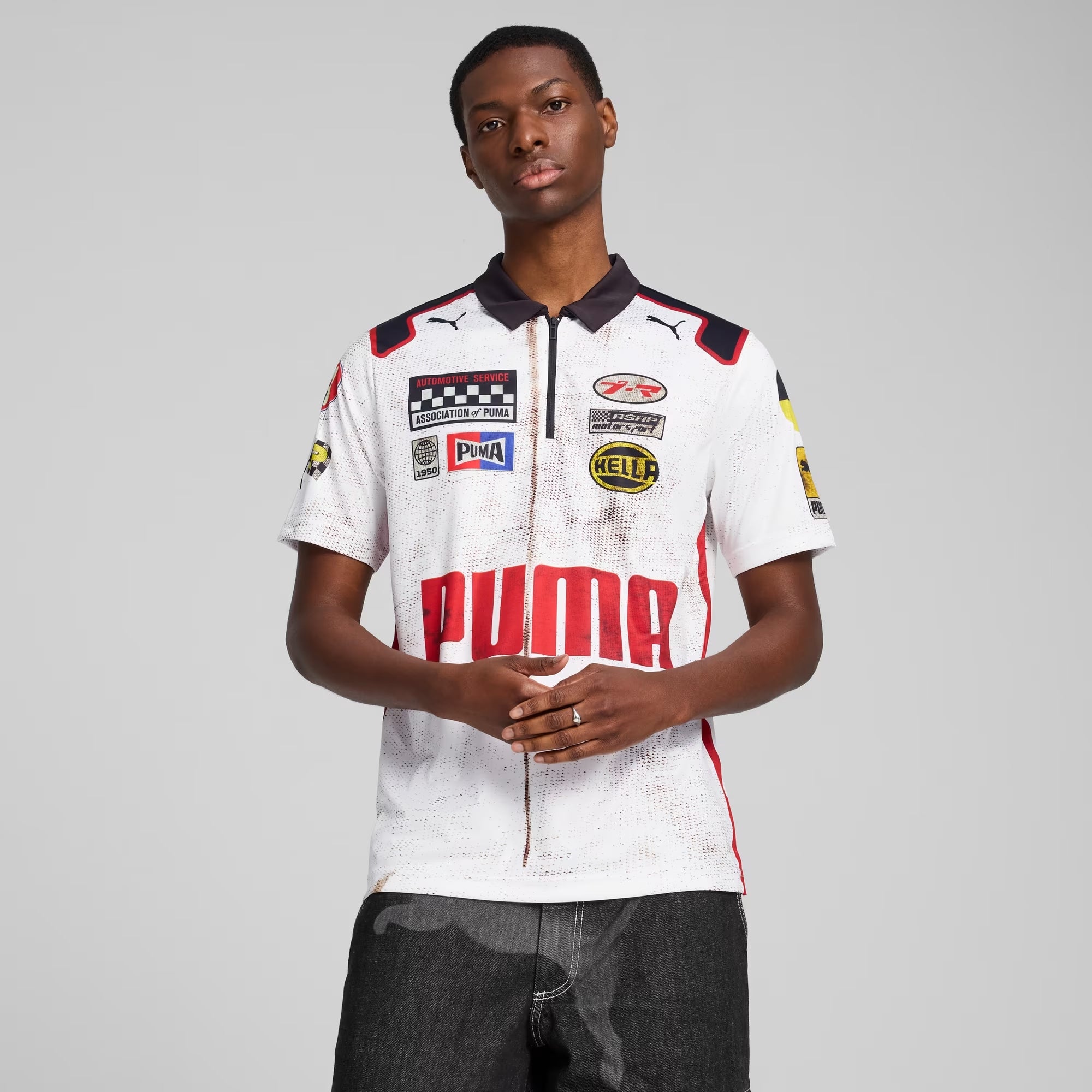 A$AP Rocky x Puma Zip-Up Polo Shirt White