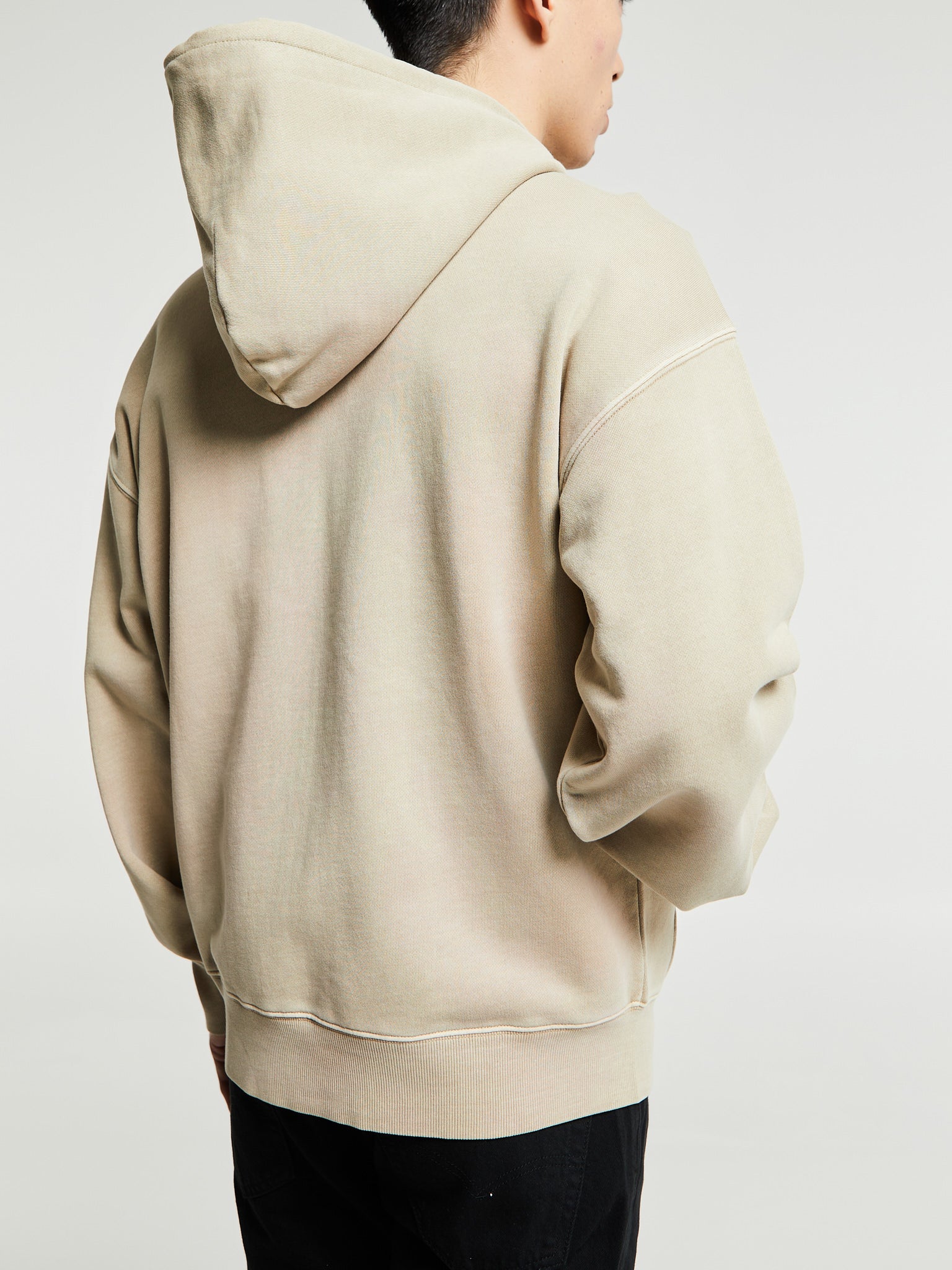 Carhatt WIP Hooded Nelson Zip Jacket Fleur De Sel Garment Dyed