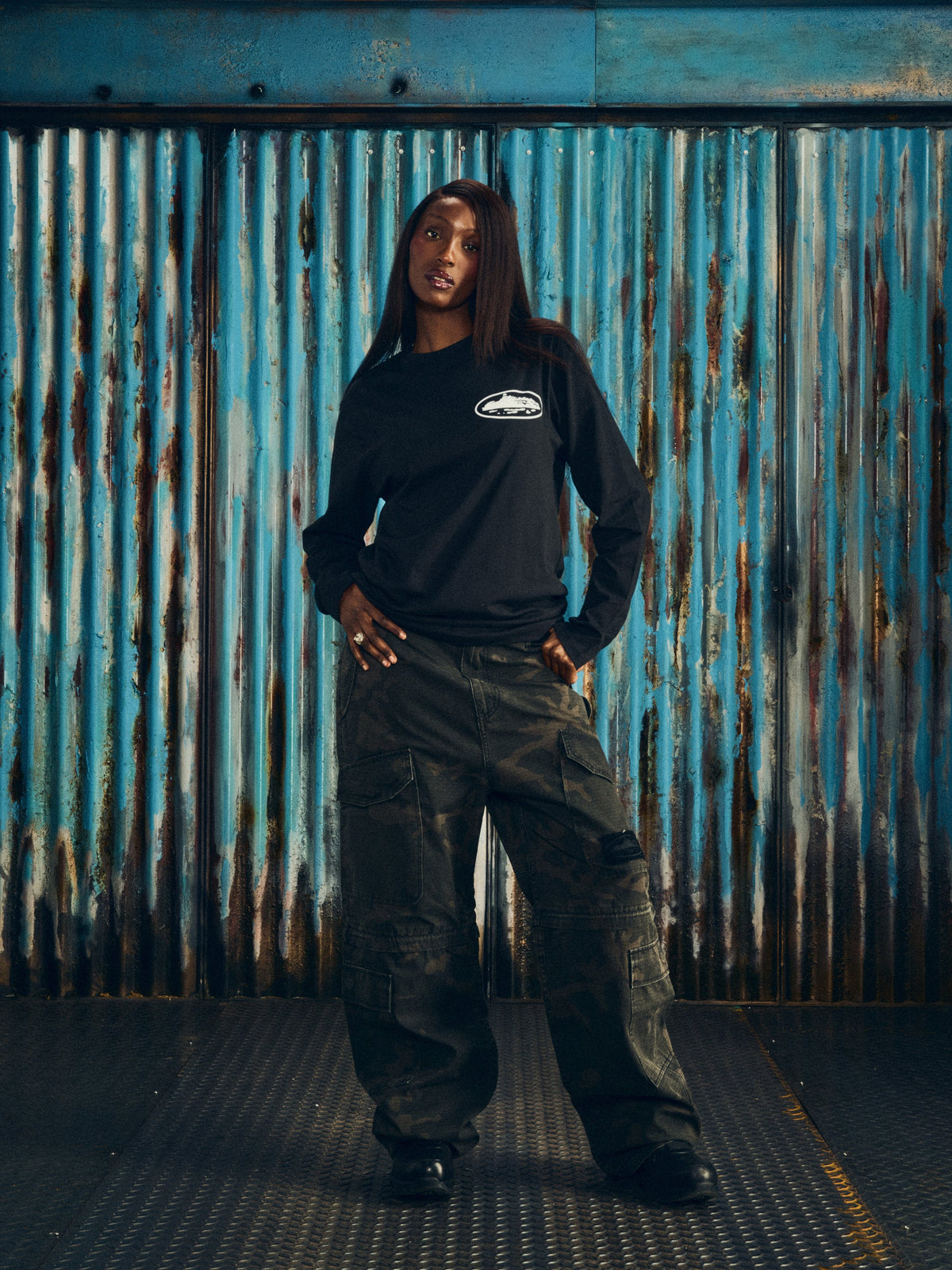 Corteiz OG Island Longsleeve Tee Black