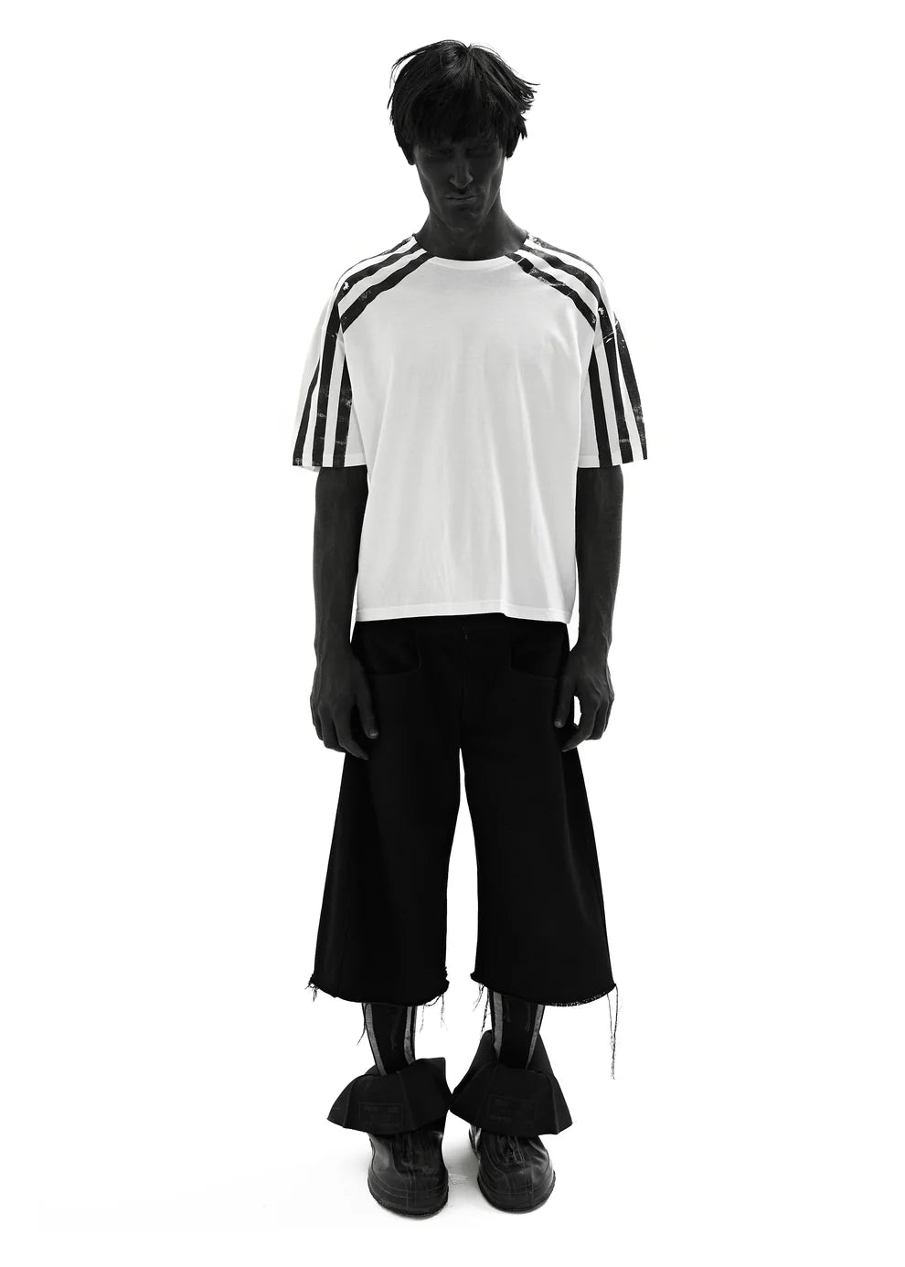 DOUBLE STRIPES WHITE T-SHIRT
