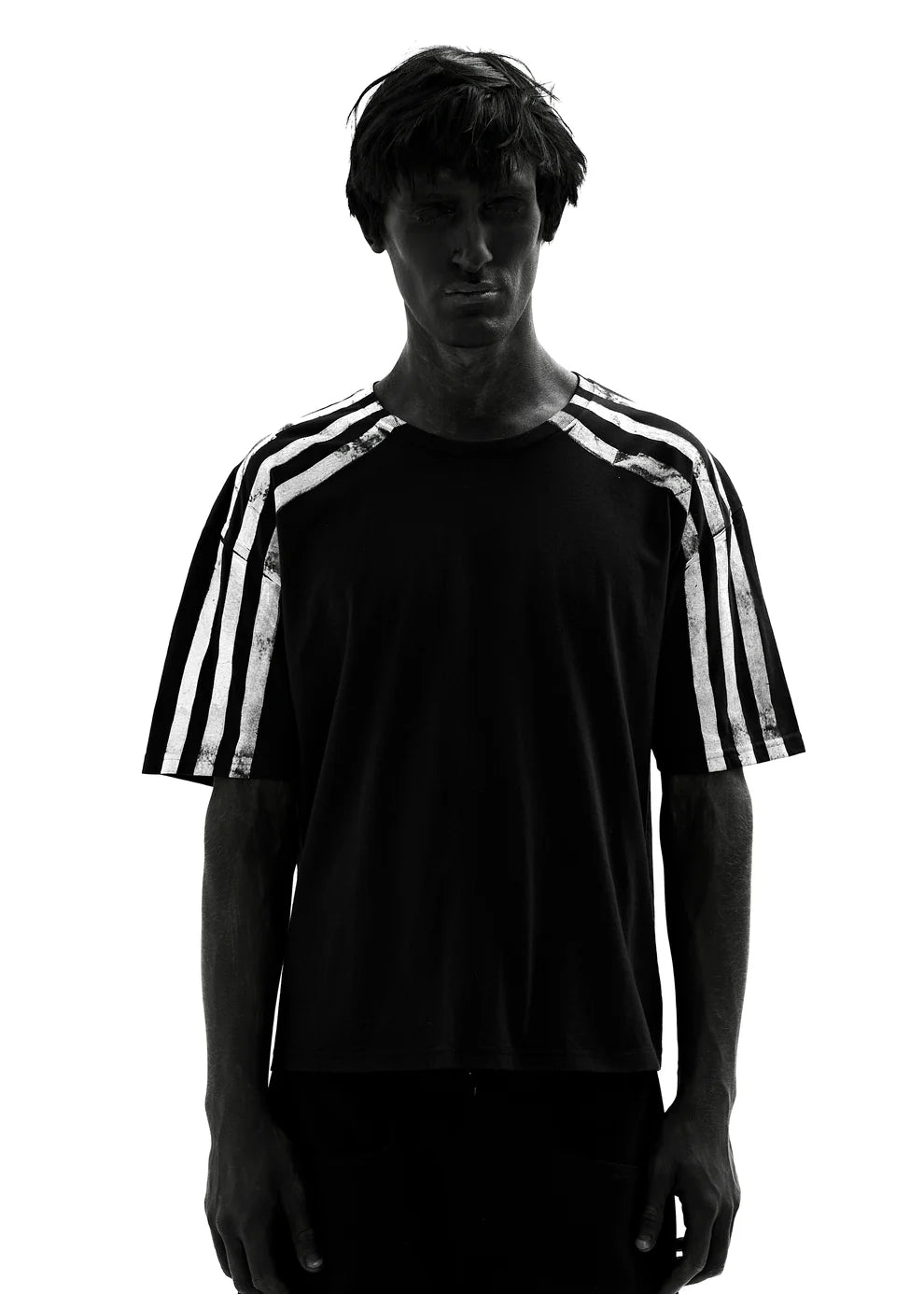 DOUBLE STRIPES BLACK T-SHIRT