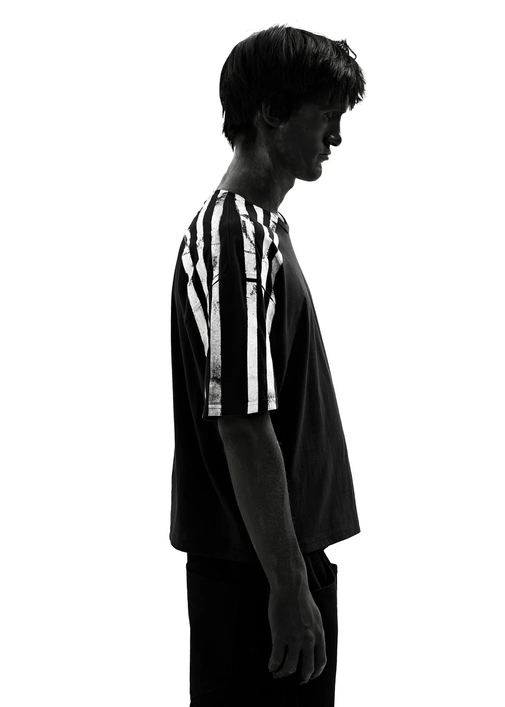 DOUBLE STRIPES BLACK T-SHIRT