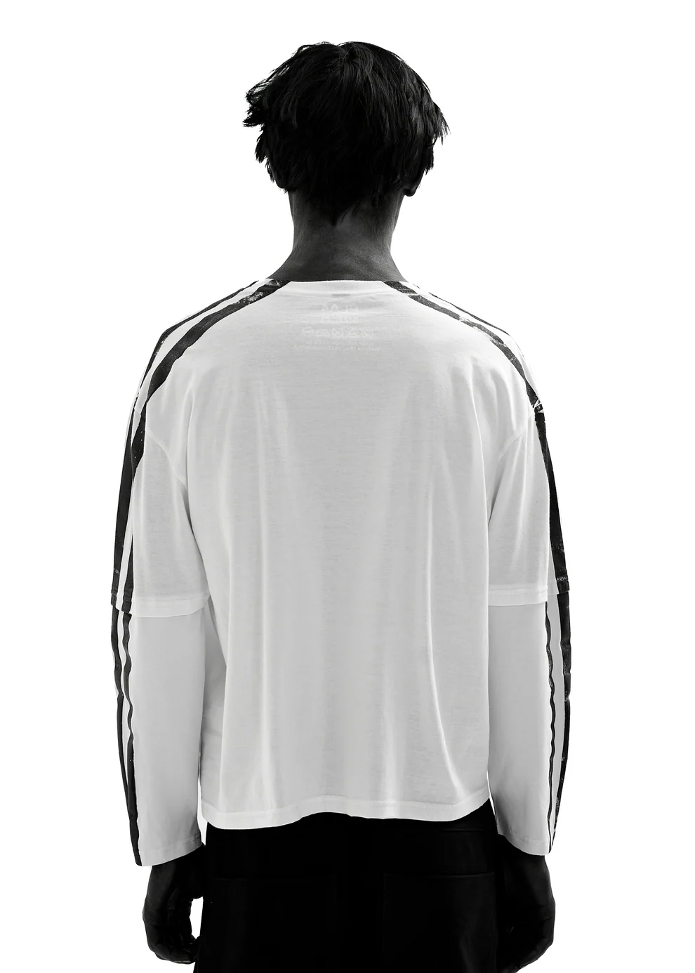 STRIPES WHITE LONG-SLEEVED T-SHIR