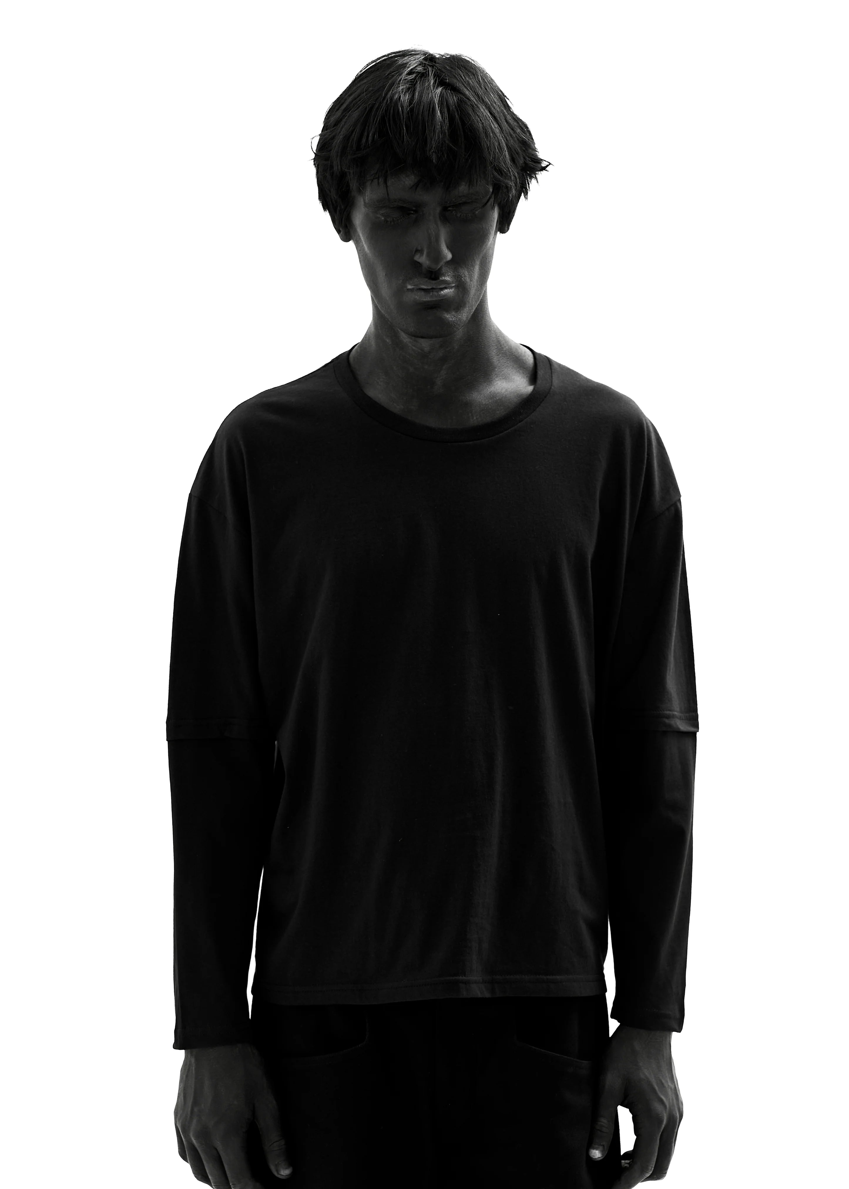 PUSHA BLACK LONG-SLEEVED T-SHIRT