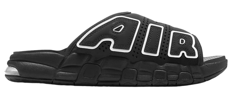 Nike Air More Uptempo Slide 'Black - Grey Sole'