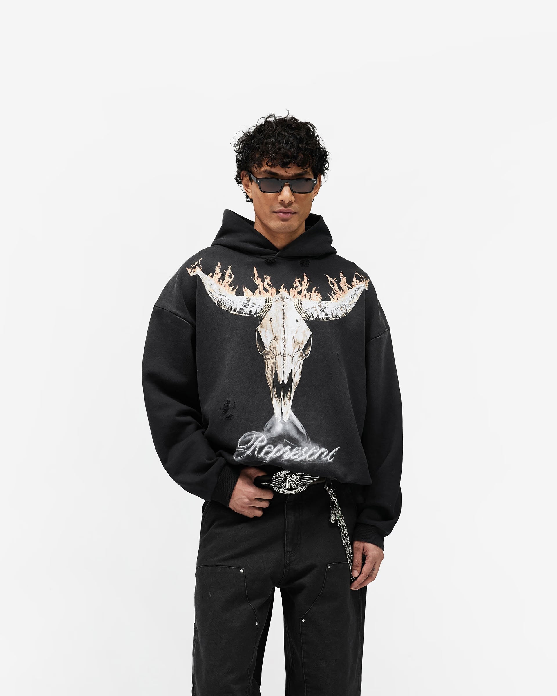 Represent British Cowboys Hoodie Stained Black