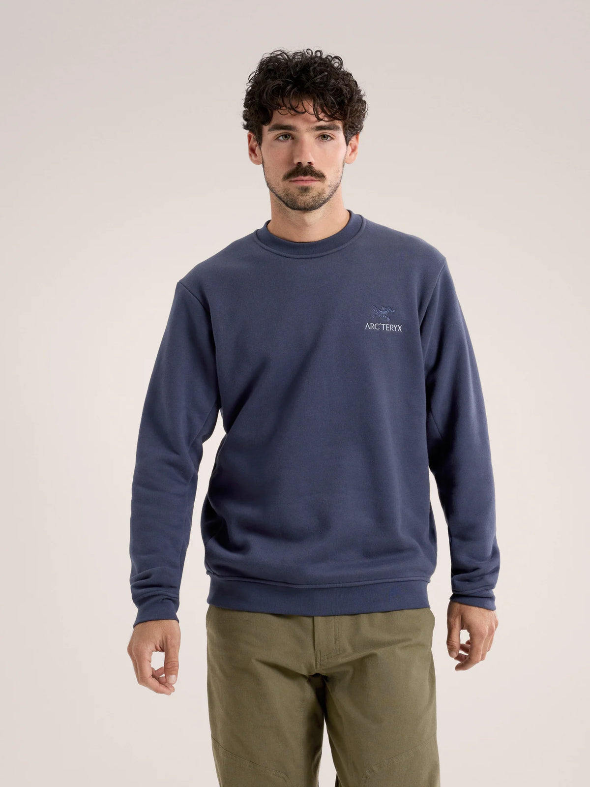 Arcteryx Emblem Fleece Crew Black Sapphire