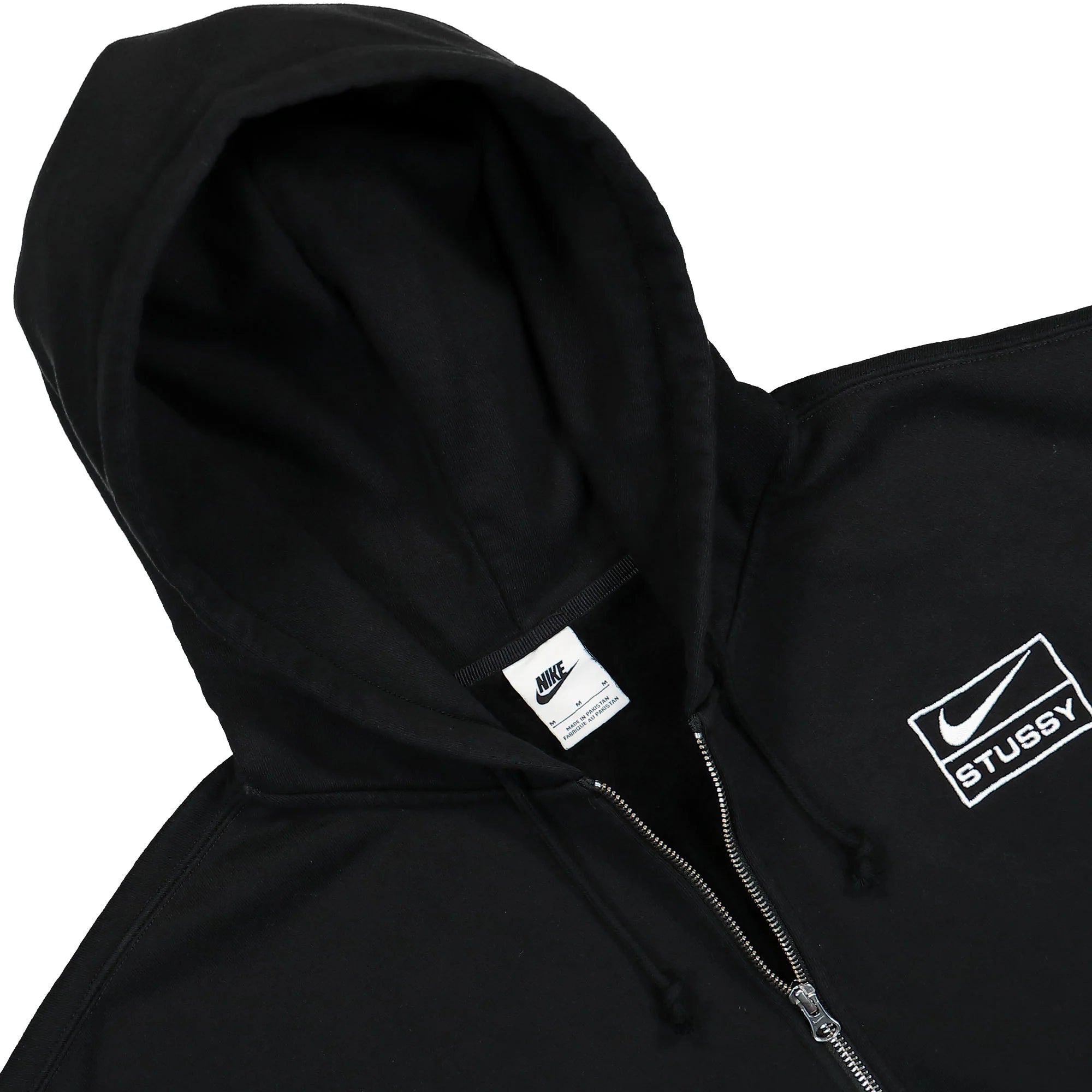 Stussy x Nike Full-Zip Washed Fleece Hoodie Black - FJ9175-010