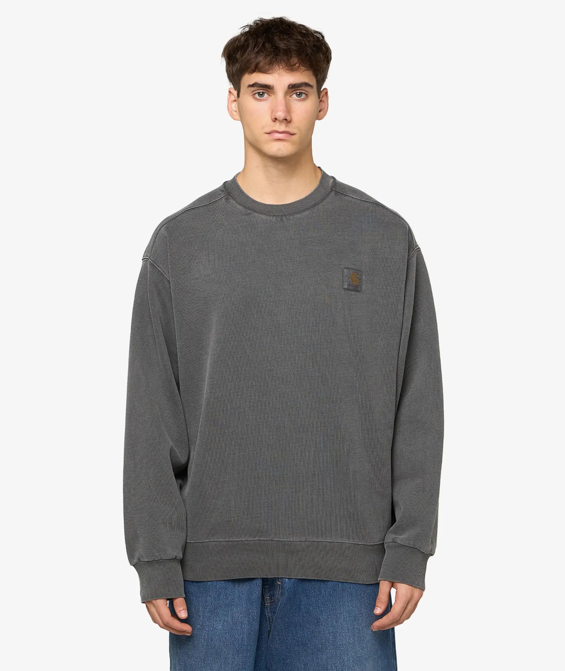 Carhartt WIP Vista Sweatshirt Black Graphite Garment Dyed