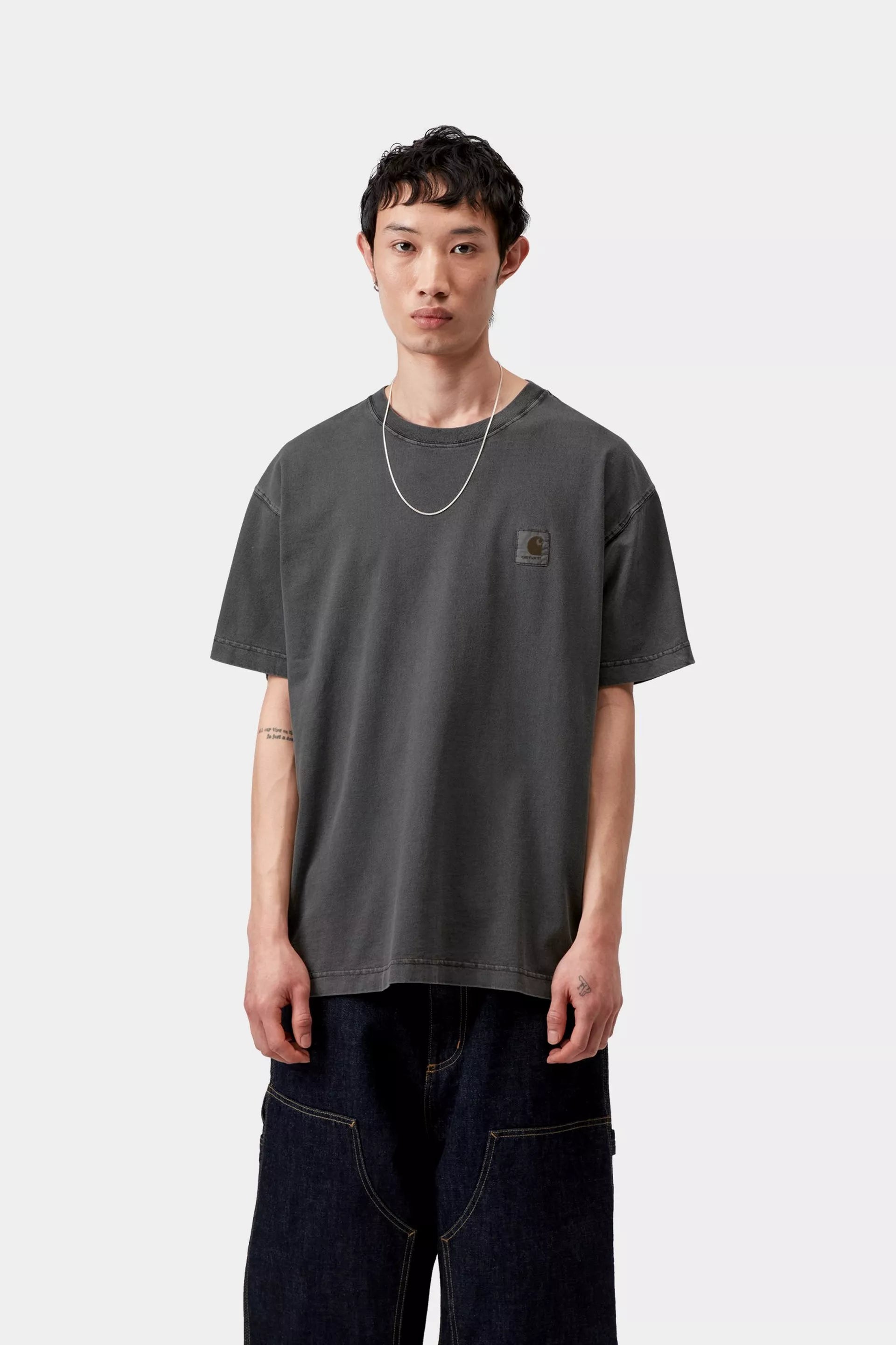 Carhartt WIP S/S Nelson T-Shirt Black Graphite Garment Dyed