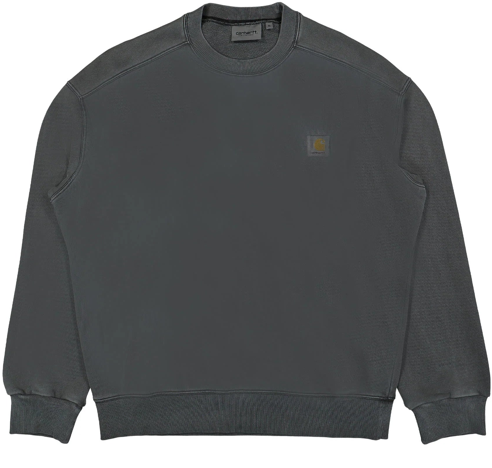 Carhartt WIP Nelson Sweatshirt Black Graphite Garment Dyed