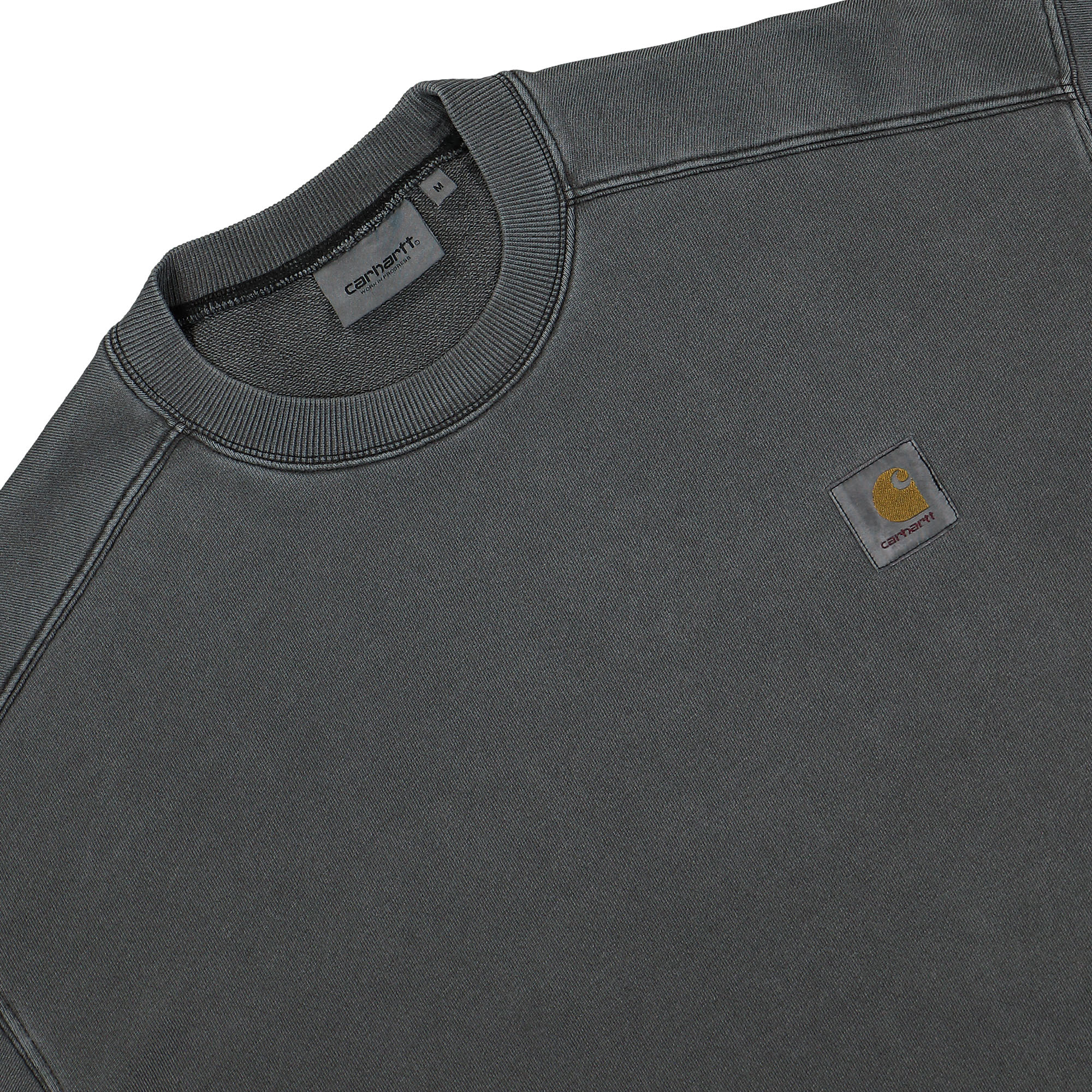 Carhartt WIP Nelson Sweatshirt Black Graphite Garment Dyed