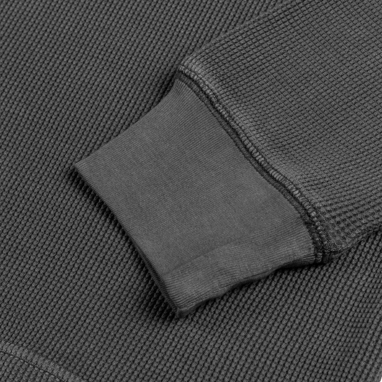 Carhartt WIP Vista Waffle Longsleeve T-Shirt Graphite Black Garment Dyed