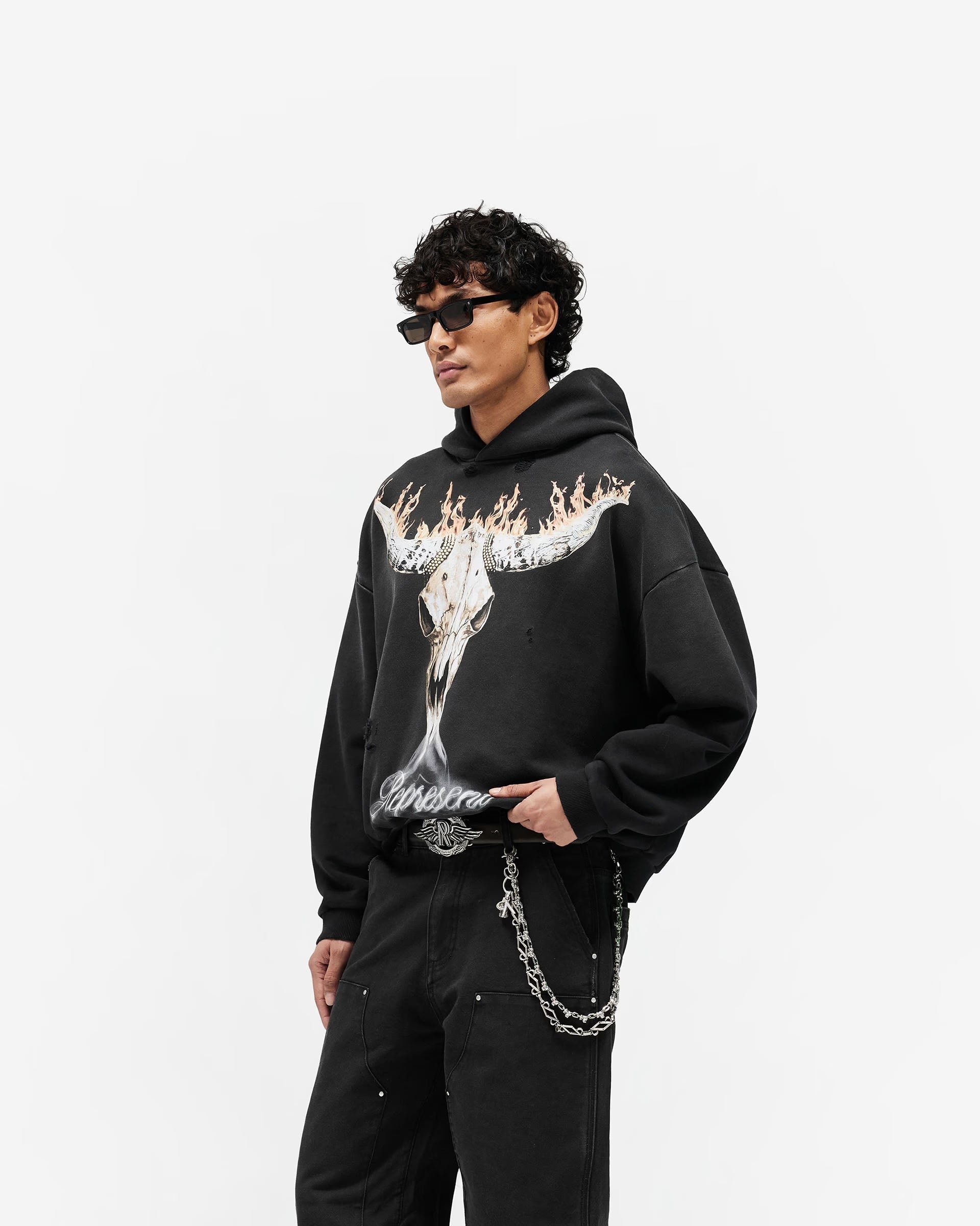Represent British Cowboys Hoodie Stained Black