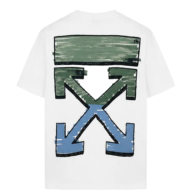 Off-White Jersey Arrow Blue Green Tee