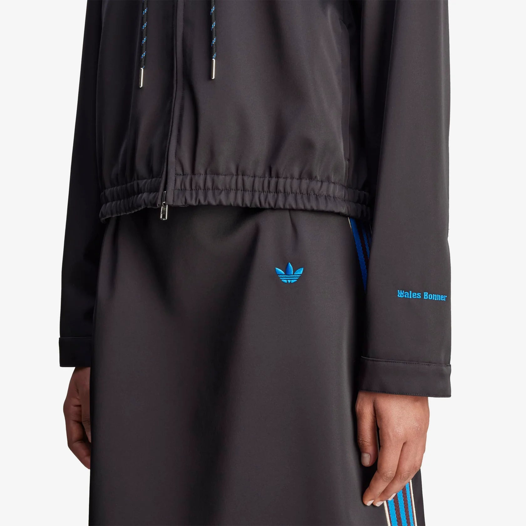 Wales Bonner x Adidas Satin Track Zip Jacket Black